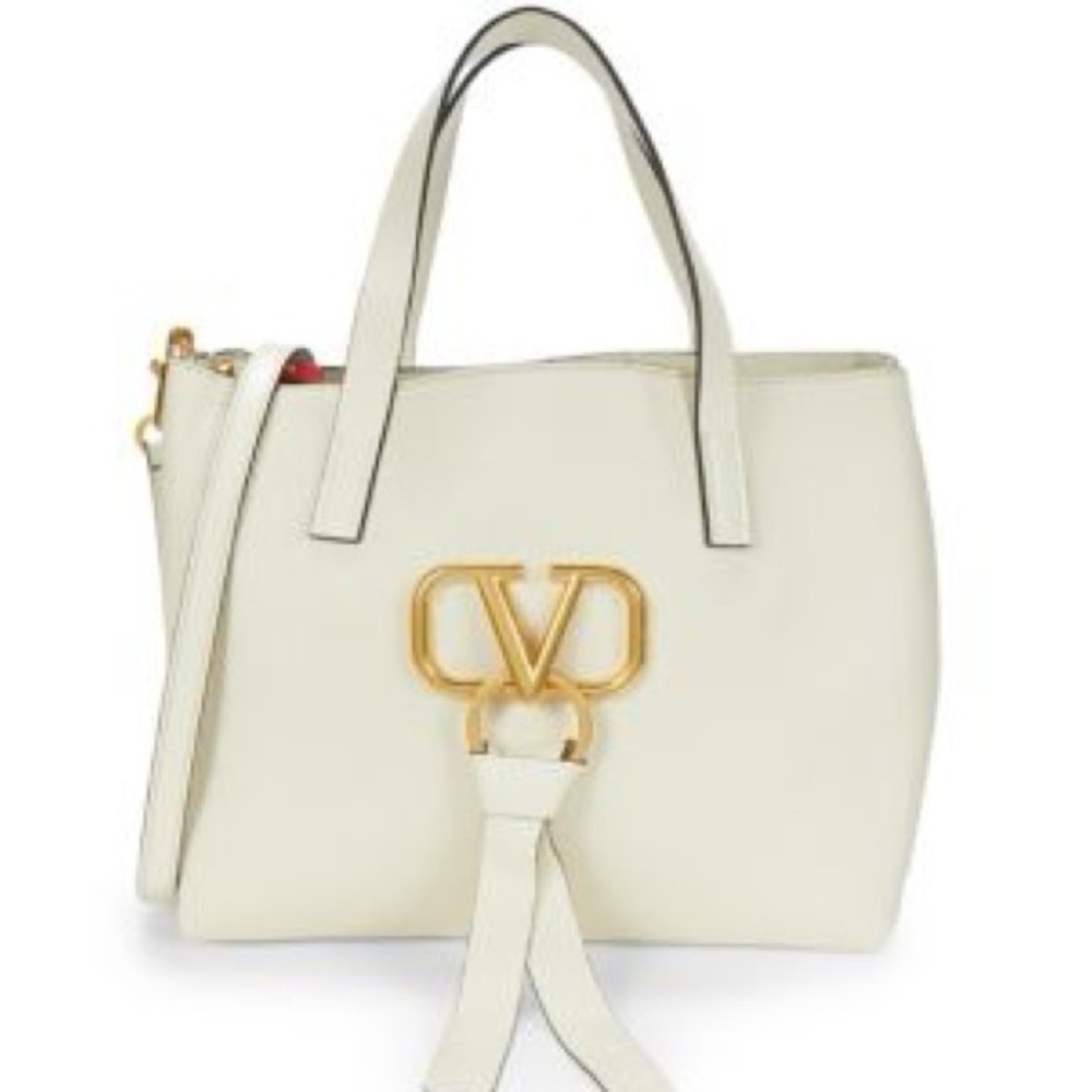 VALENTINO GARAVANI - V Logo
Leather Double Top Handle Bag